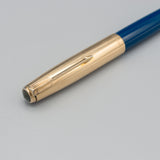 Parker 51 Aerometric (Teal Blue with gold converging lines cap)